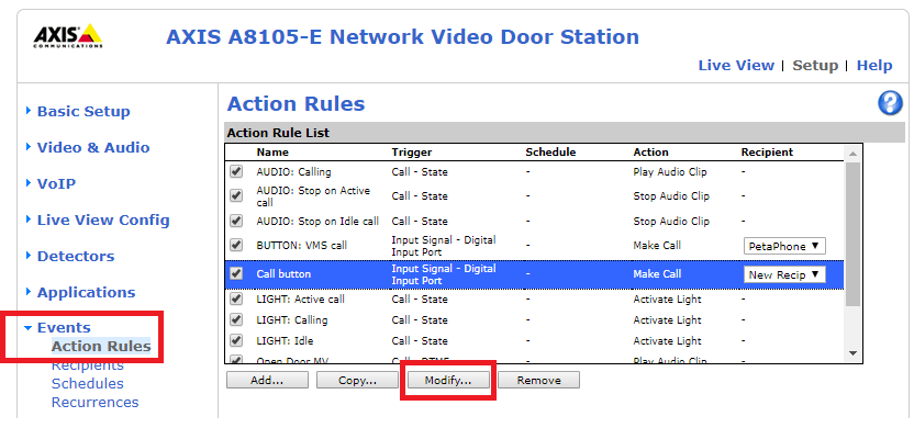 Axis video door sales station